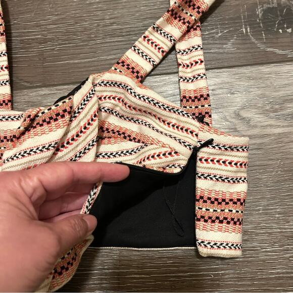 Zara Trafaluc Collection, White and Pink Crop Top, Size M - Picture 3 of 5